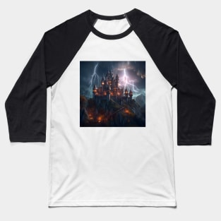 Lightning and Castle Baseball T-Shirt